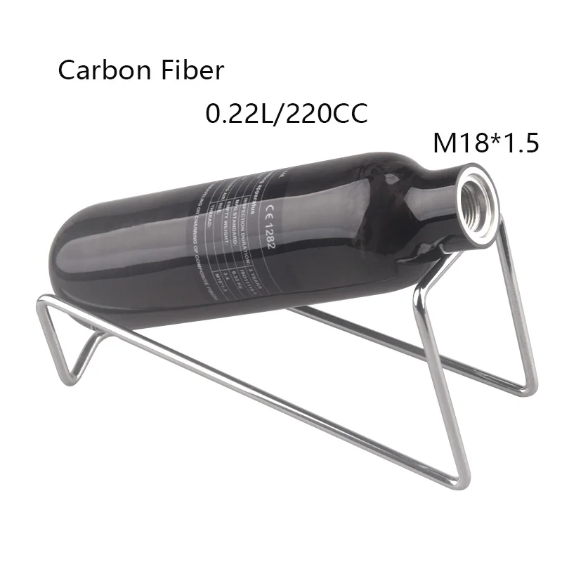 Scuba Diving 0.22L 220CC Carbon Fiber Gas Cylinder HPA 300BAR 4500PSI Air Tank Station Cilindro For Soda Water Aquarium Fittings