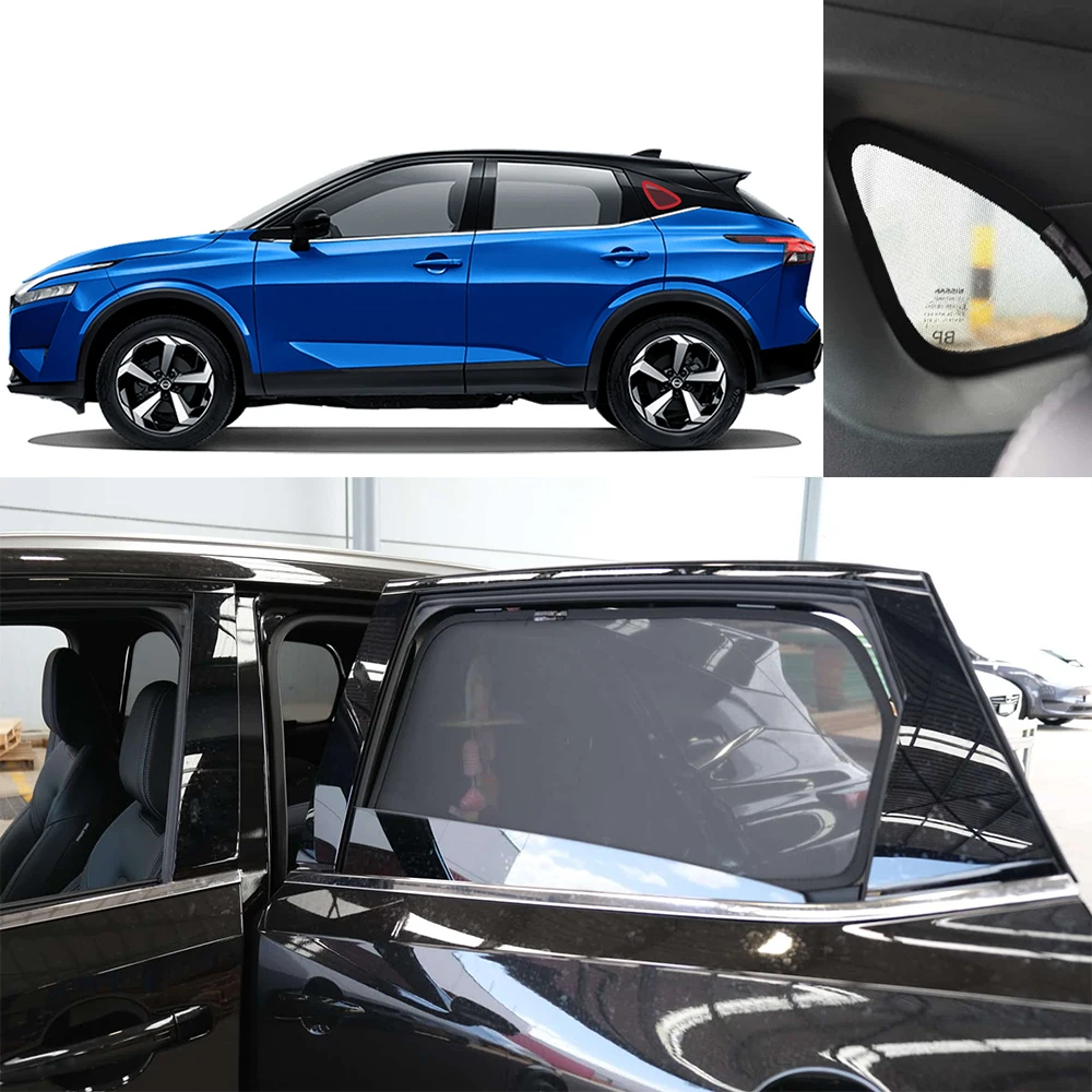 

For Nissan Qashqai J12 2022 2023 2024 Car Sunshade Magnetic Front Windshield Frame Curtain Rear Side Window Sun Shades Visor