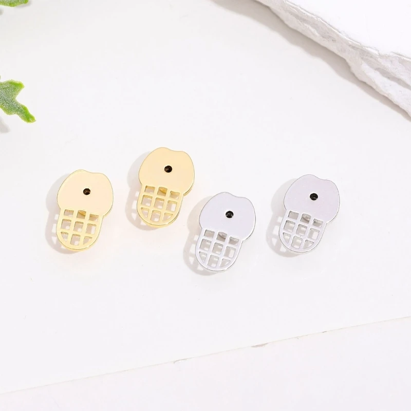 CORD 2 Pieces Earring Support Backings Soft Comfortable Design For Droopy Earlobes Gold Silver Options For All Day Wear