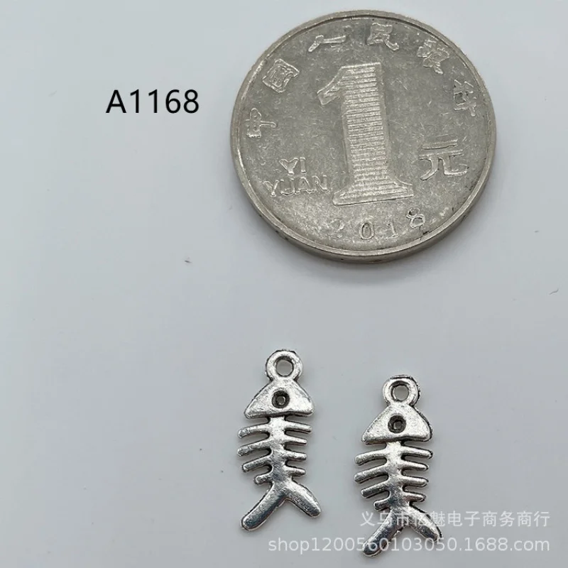 Factory Direct Sales 100Pieces diy Combined 15mm Fishbone Pendant Necklace Clothing Bookmark Decorative Accessories Pendant