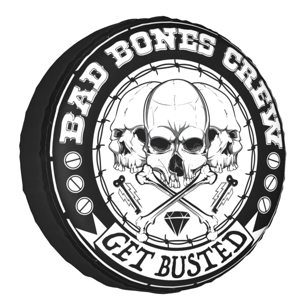 

Крышка для запасного колеса Bad Bones, шина для Pajero Skull Skeleton Jeep SUV RV, Аксессуары для автомобилей 14 "15" 16 "17"