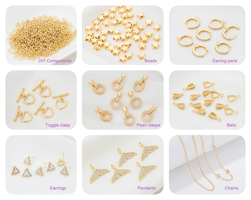 2/3/4 mm hohle Würfelperlen, 18 Karat vergoldete Messing-Abstandsperlen, Trenner für Perlen, DIY-Schmuckherstellungszubehör, Großhändler – Detail 12
