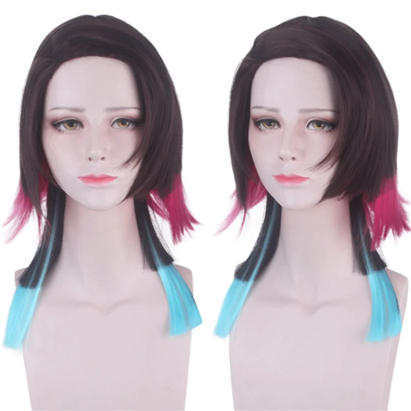1:1 Halloween  Demon Slayer Cosplay wig Kamado Nezuko Kanroji Mitsuri Tsuyuri Kanawo Agatsuma Zenitsu Hashibira Inosuke Hair Wig