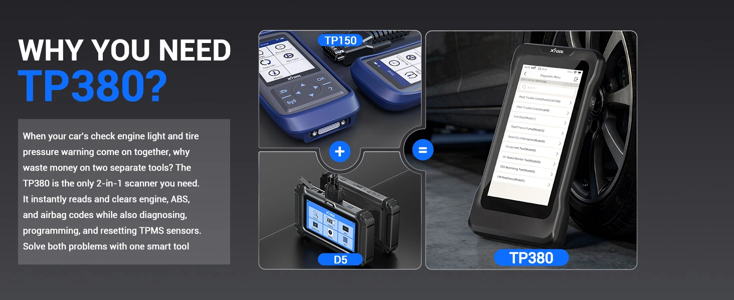 XTOOL XTireProbe TP380 TPMS Auto-Diagnosegerät 5-System-Diagnose 13+ Resets Reifendruckkontrollsystem-Reset-Tool Kostenlose Updates – Detail 1