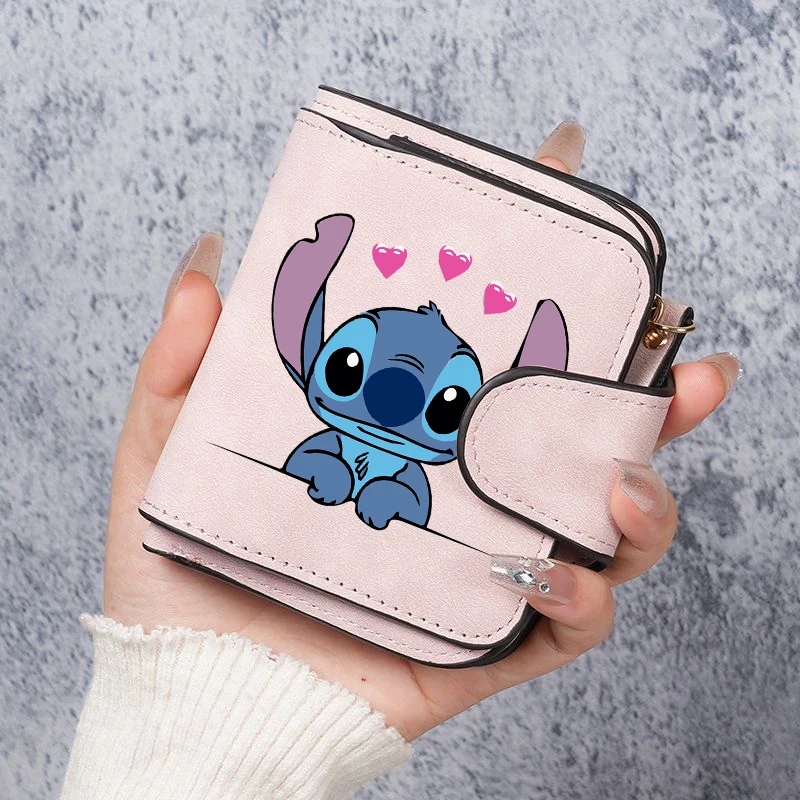 New Stitch Disney Wallets for Women Cute Cartoon Printed Purses Cartoon Coin Purses Women Handbags Girls Wallet Birthday Gifts