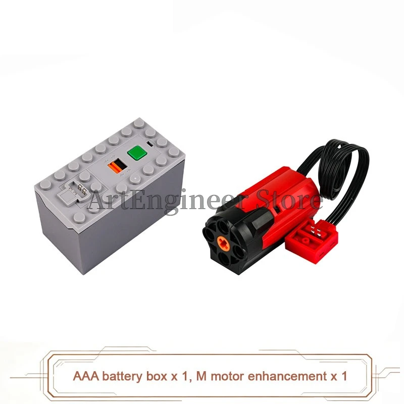 Verbessertes M/L/XL/Servo-Motor-Power-Functions-Set mit hohem Drehmoment, technische Bausteine, kompatibel mit Spielzeug der großen Marken