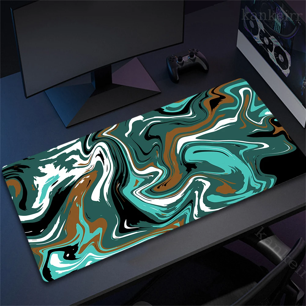 Gaming Mouse Pad XXL Liquid Non-Slip Computer Extend Deskmat Office Rubber Large Mousepad Gamer Keyboard Pads Game Big Mouse Mat