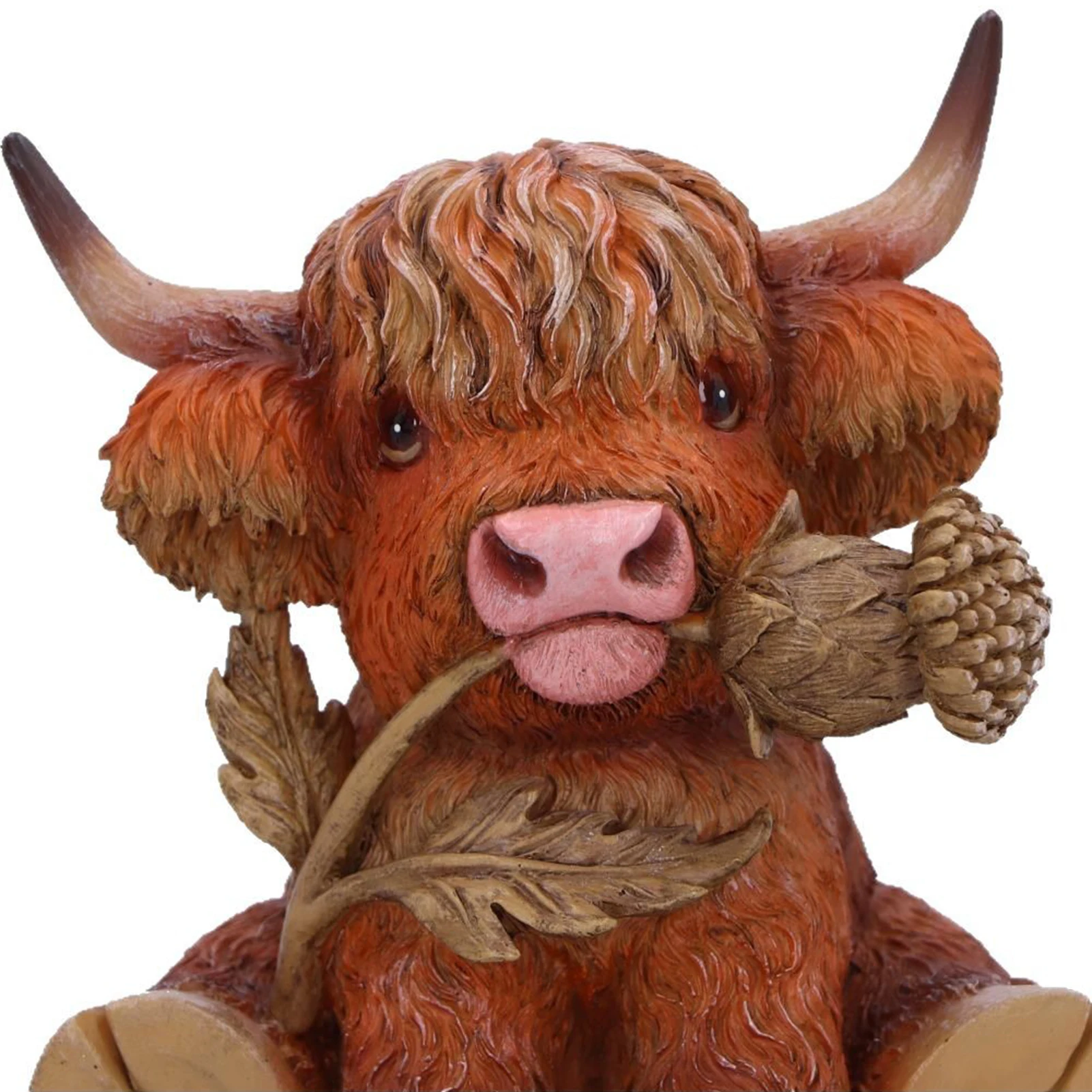 Cow Resin Statue Durable Calf Figurine Tabletop Ornament Decorative Figure for Farmhouse Home Office Living Room Decor