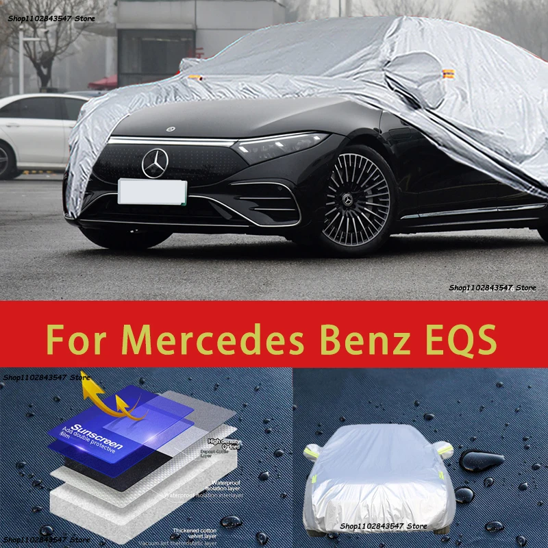 

For Mercedes Benz EQS Outdoor Protection Full Car Covers Snow Cover Sunshade Waterproof Dustproof Exterior Car accessories