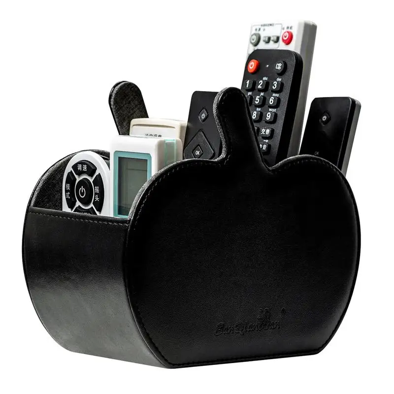 

Remote Box For Coffee Table fruit Shaped PU Leather Remote Holder With Multi Grids Desktop Organizing Supplies Home Storage Box