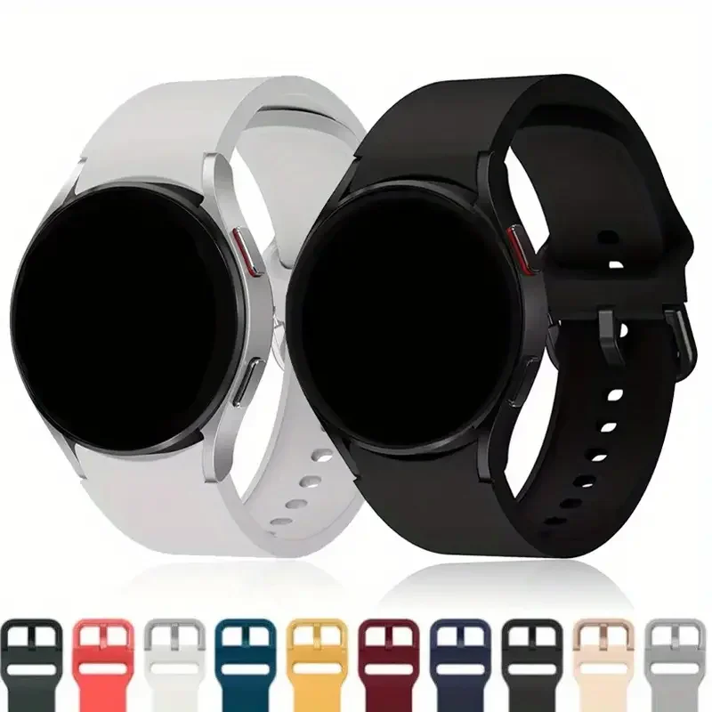 

Спортивный ремешок для Samsung Galaxy Watch 7 6 5 4 FE 44 мм 40 мм 5 pro 45 мм 20 мм Браслет без зазора Силиконовый ремешок Galaxy Watch 6-4 classic