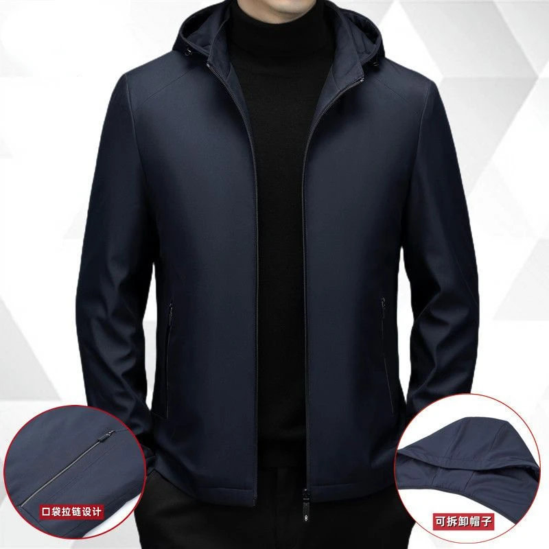 

2023 Men's Winter Fashion Coats, Men's Parkas Winter Solid Color Zipper Fashion Male Hoodie Jackets Suitable for Going Out B86