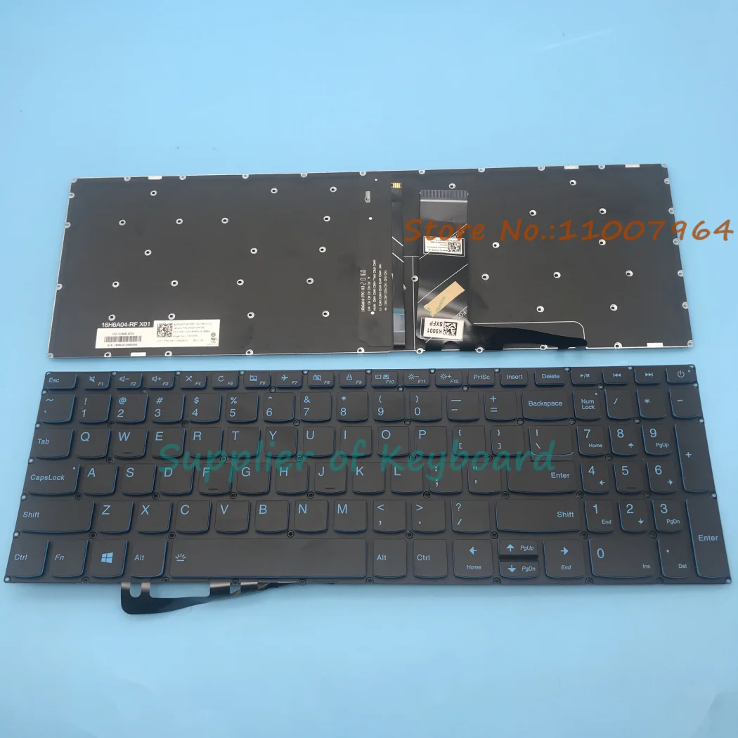 NEW For Lenovo IdeaPad L340-17 L340-17API L340-17IWL L340-17IRH Laptop English Keyboard Blue/White Backlit