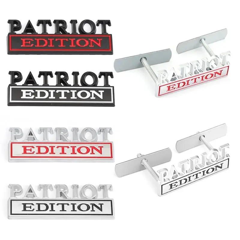 

Car 3D Metal PATRIOT EDITION Peace Front Hood Grille Emblem Badge Decal Sticker Auto Pickup Tail Trunk Body Styling Accessories