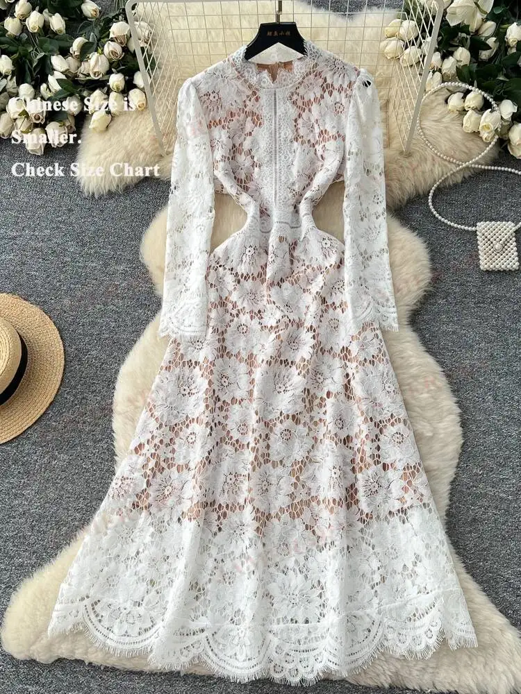 

Роскошные вечерние летние длинные платья с вышивкой, женское кружевное платье миди с длинными рукавами, вечерние платья принцессы феи
