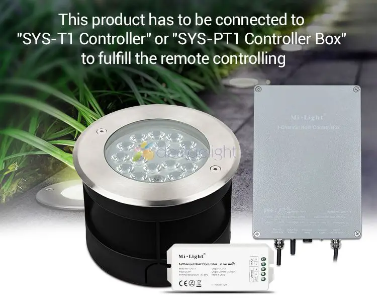 MiBoxer 5W SYS-RD1 9W SYS-RD2 RGB + CCT luz LED subterránea exterior impermeable luz subordinada aplicación/WIFI/Control de voz de Amazon