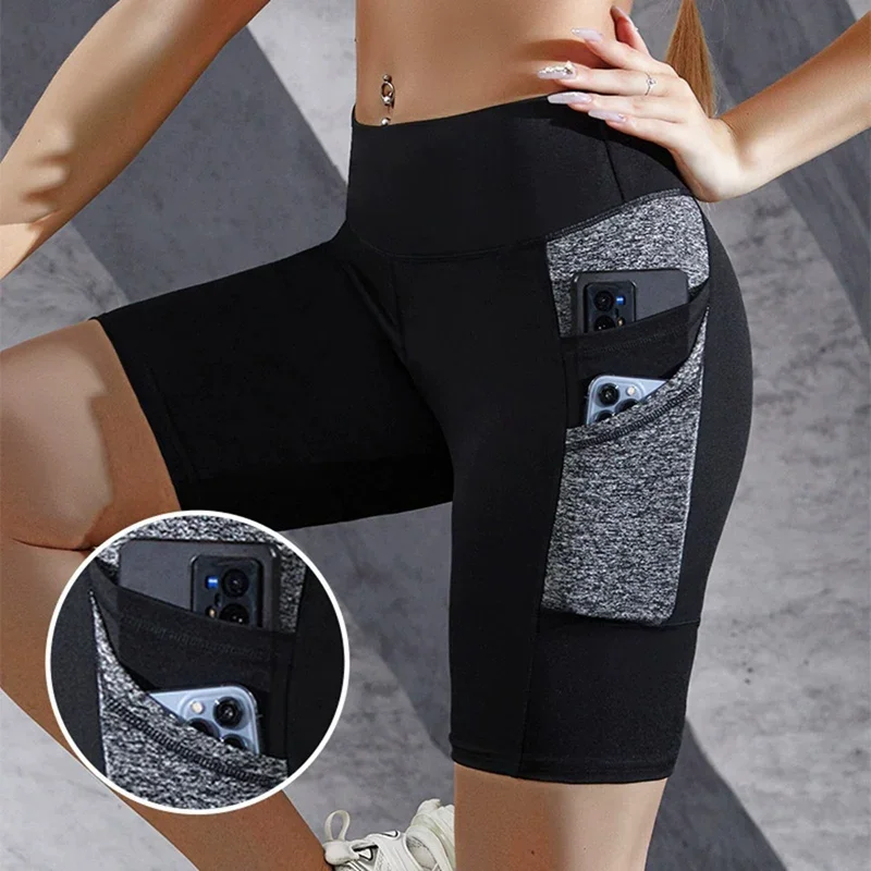 

Women's Tight Fitting Running Shorts Training Sports Fitness Pants High Waisted Hip Lifting Yoga Shorts