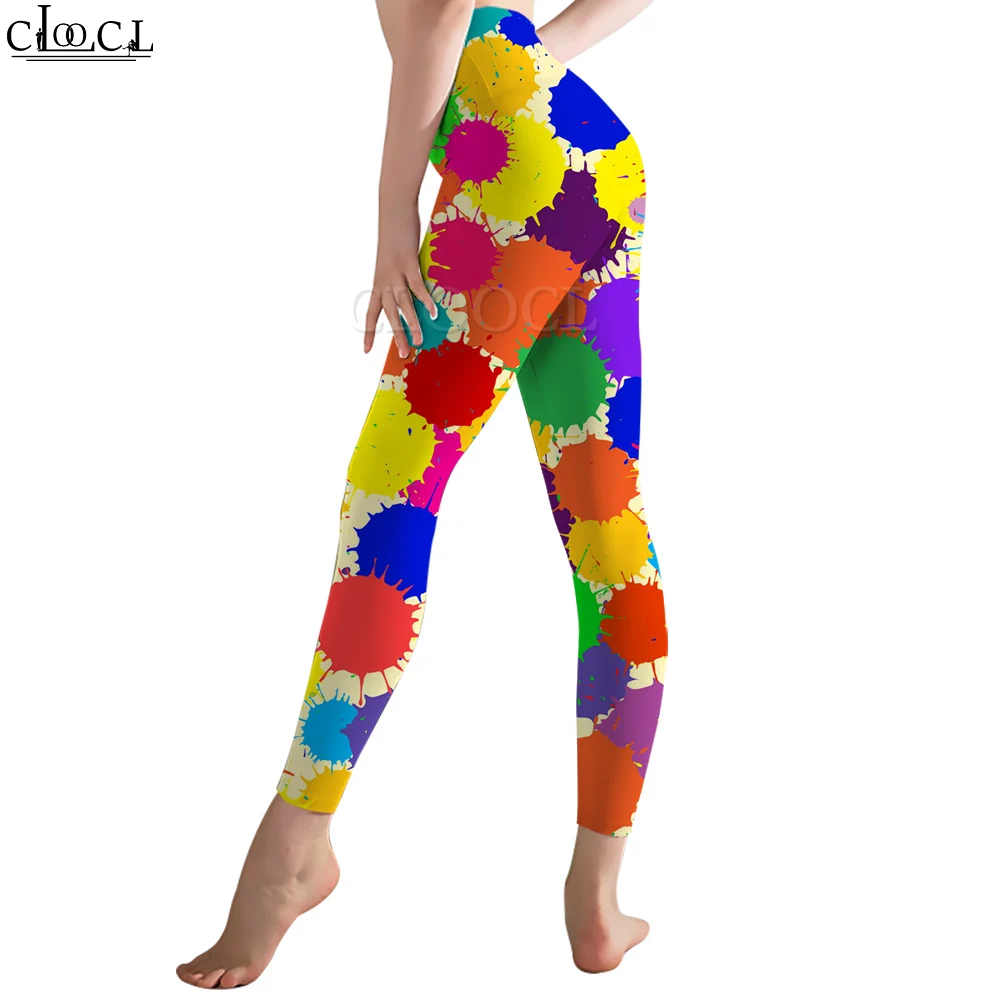 CLOOCL Mode Frauen Legging Farbe Farbstoff Kunst Gedruckt Hosen für Weibliche Outdoor Workout Push-Up Stretchy Legging Hohe Taille Hosen