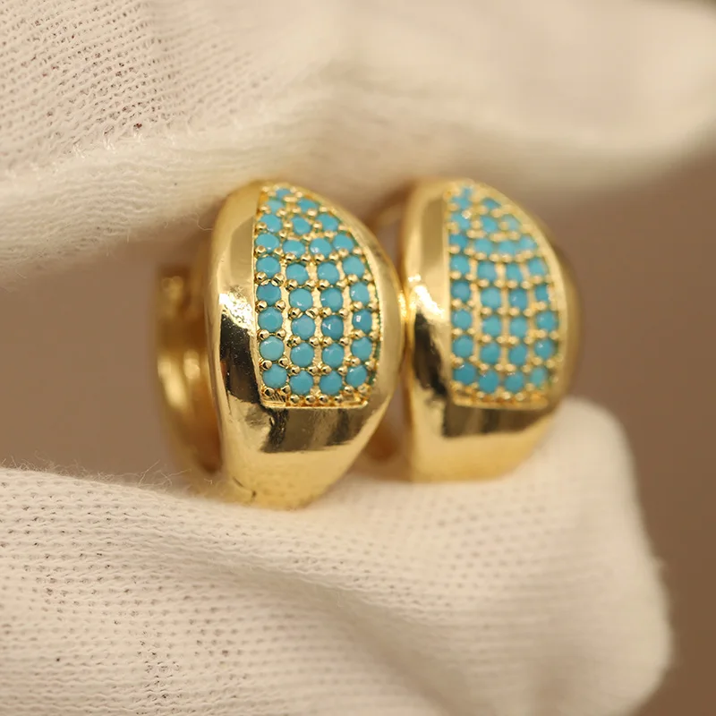 New Sight Luxury Zirconia  Leaf Stud Earrings for Women Fashion Brand Jewelry Trendy Crystal Earrings Gift