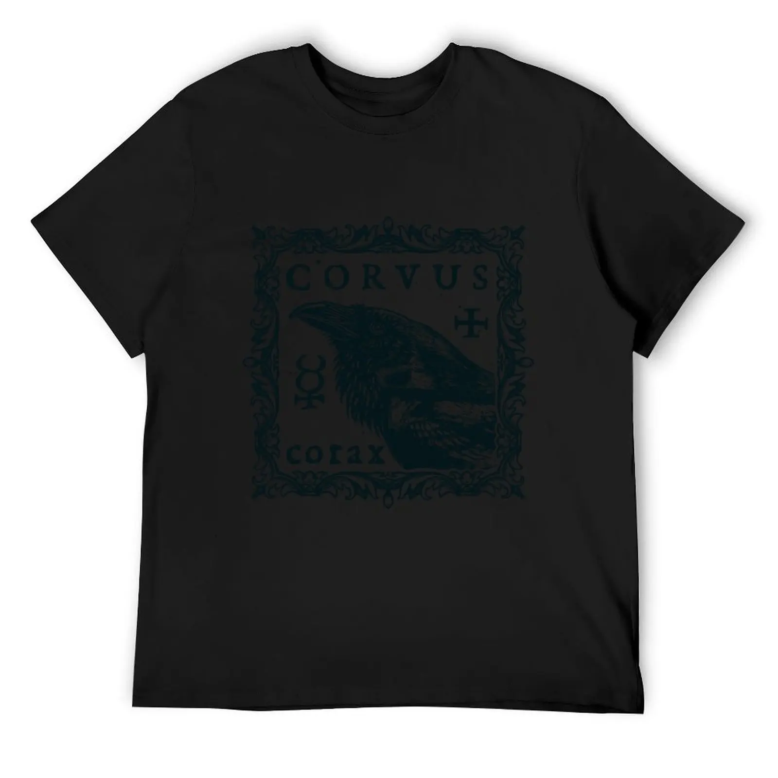 Medieval Alchemical Raven, Corvus corax, the common raven T-Shirt cute clothes summer top men t shirt