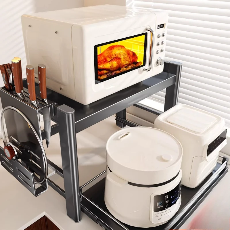

Countertop Multifunctional Rice Cooker Oven Storage Rack Pull-out Multi-layer Bracket