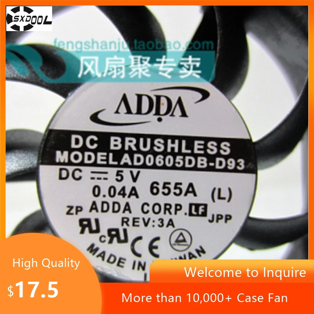 

60mm ADDA 6CM 6015 5V 0.04A AD0605DB-D93 ultra-quiet Double ball-type Fan