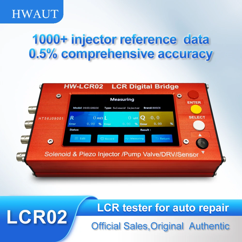 

HW-LCR02 LCR Digital Brige Tester Solenoid Piezo Injector Pump Valve DRV Senor EUI EUP ZME DRV Valves Common Rail Injector Tools