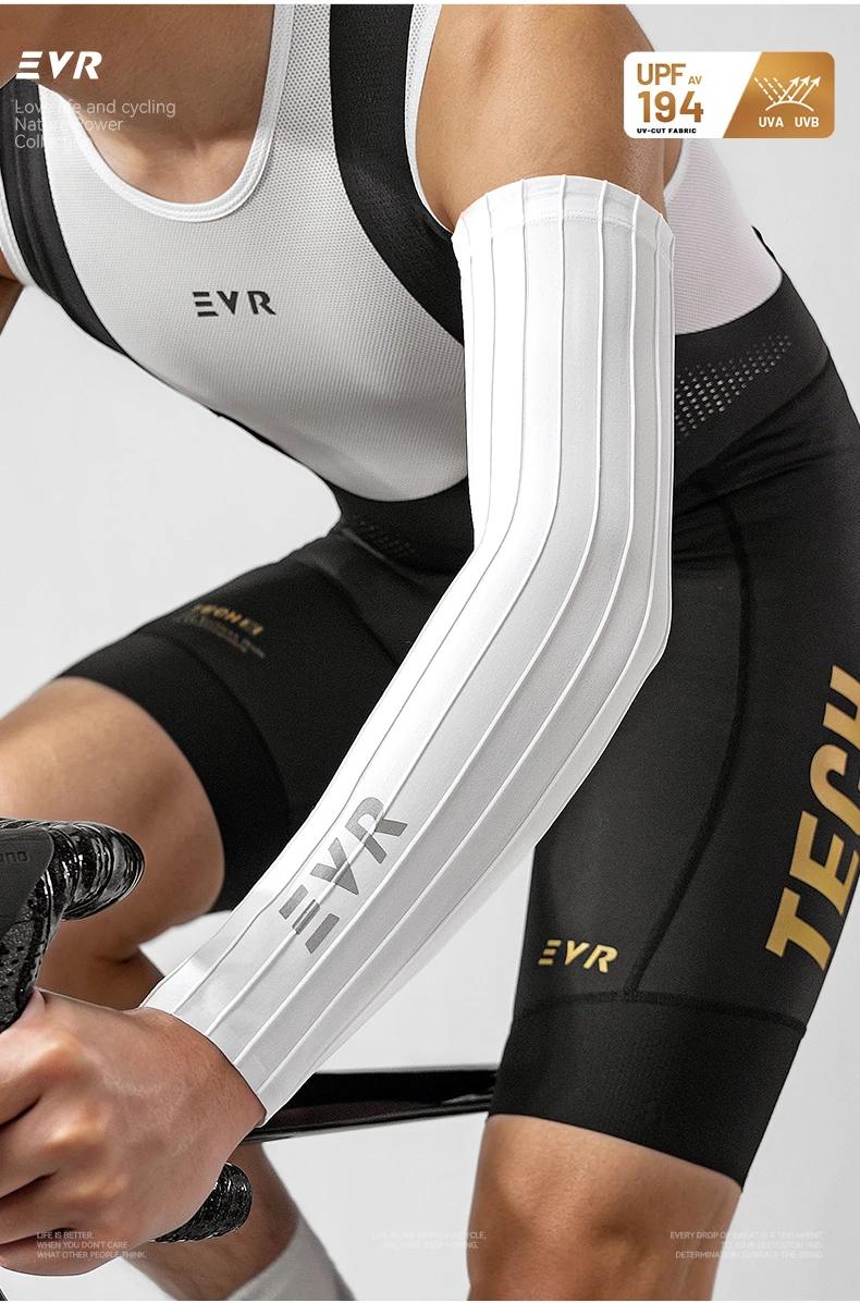EVR Fahrrad-Armstulpen Pneumatische Sommer-Eisstulpen Sonnenschutz Rutschfeste Schnelltrocknende Armstulpen für Herren und Damen Rennrad-Armschoner – Detail 2