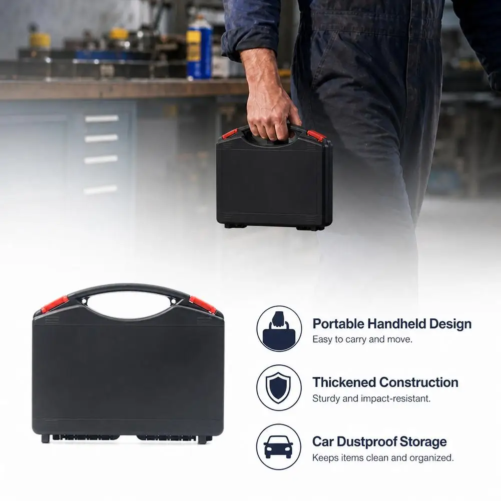 Portable Tool Box Lightweight Plastic Hardware Storage Case Instrument Organiser Car Trunk Cargo Basket Heavy Duty Container