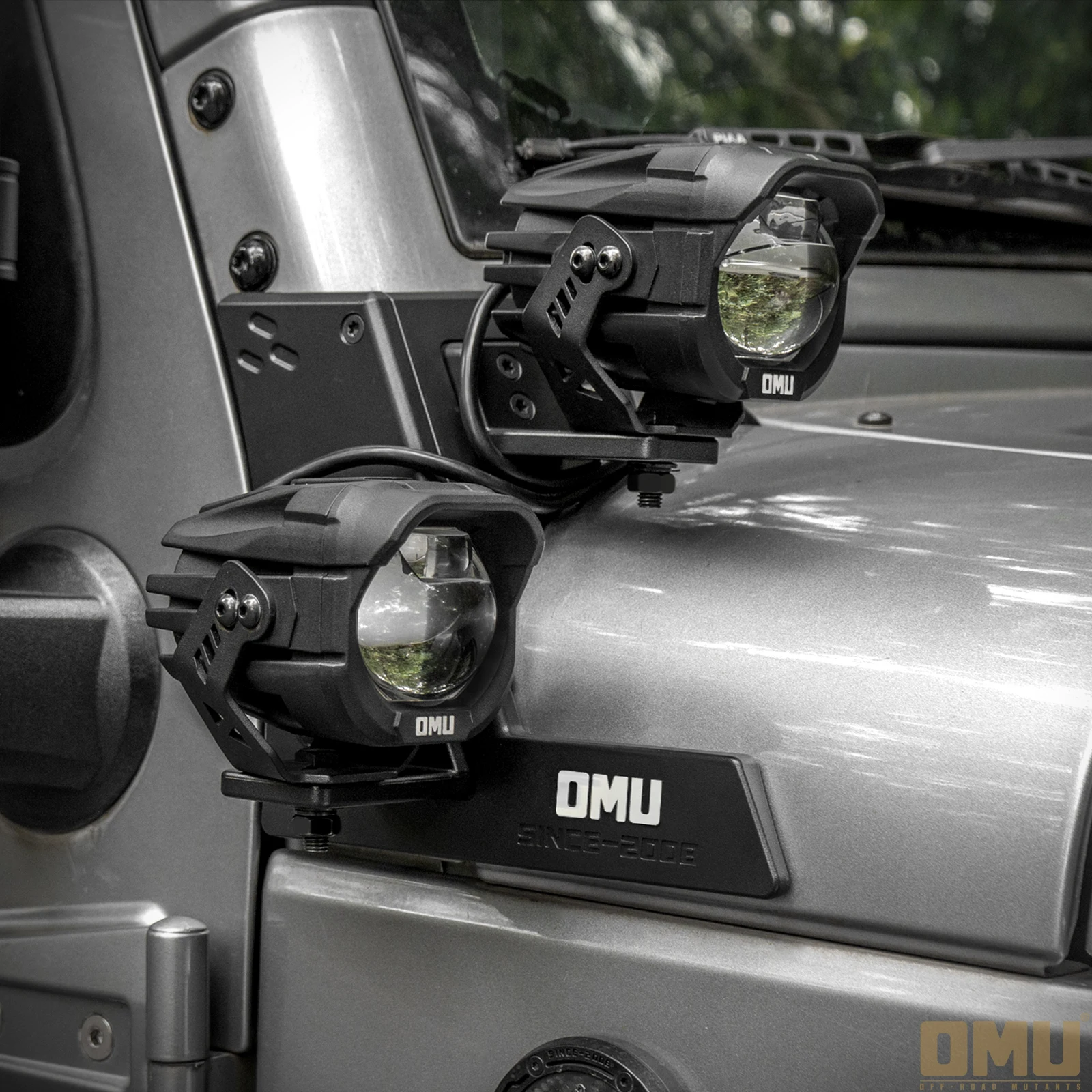 OMU Genesis Series Aluminum A-Pillar Light System Mounting Brackets For Jeep Wrangler JK JKU Fit LED Fog Light Off Road Lamp