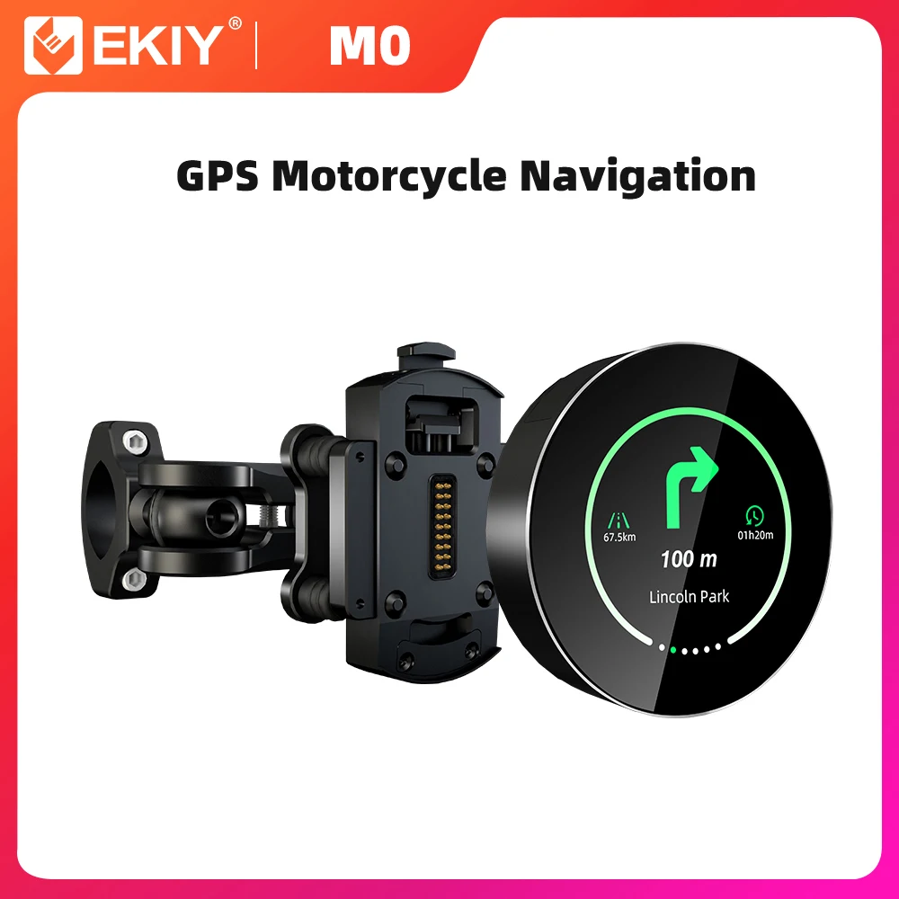 

EKIY Portable Digital Dashboard Detachable Round Motorcycle Navigator GPS Motorcycle Navigation With GPS Speedometer Timer IP67
