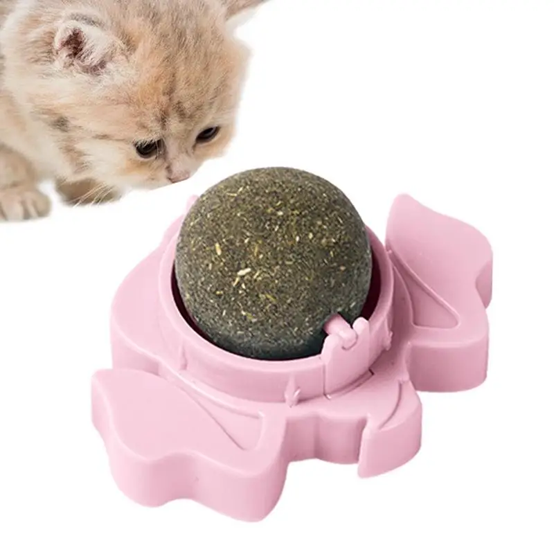 Safe Pet Catnip Toys Edible Catnip Ball Healthy Cat Mint Cat Candy Licking Snacks Teeth Cleaning Cat Toy For Cats Kittens Gifts