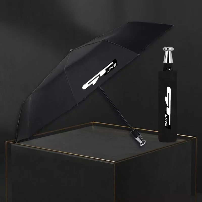 For Kia K2 K3 K5 K7 Rio GT Line Carens Fiesta Niro Picanto Sportage Sedona Car Automatic Folding Windproof Sunshade Umbrella