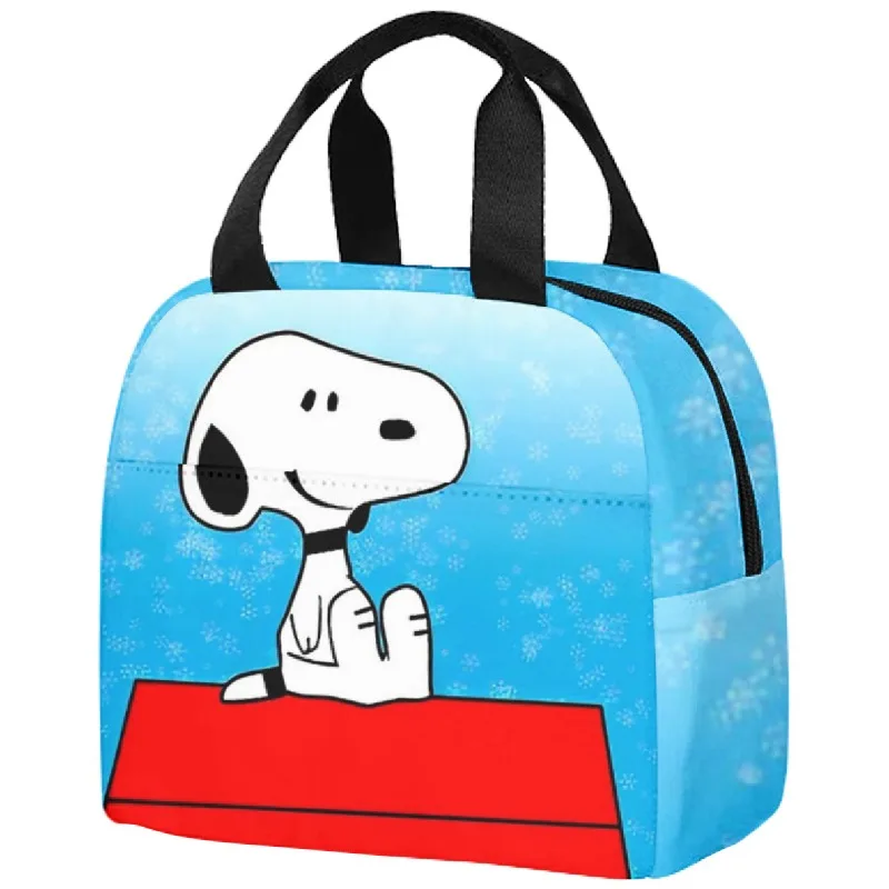 Snoopy torby na lunch do szkolnego biura przenośne torby na lunch Cartoon Bento torba do przechowywania izolowane torby piknikowe na zewnątrz