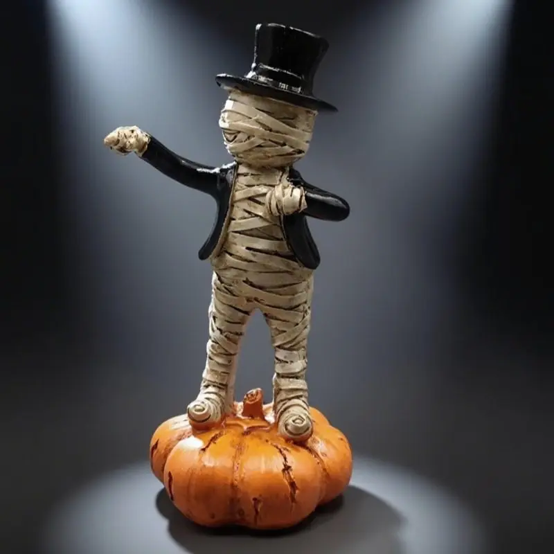 Dark Wind Dancing Mummy Pumpkin Creative Scene Ornament