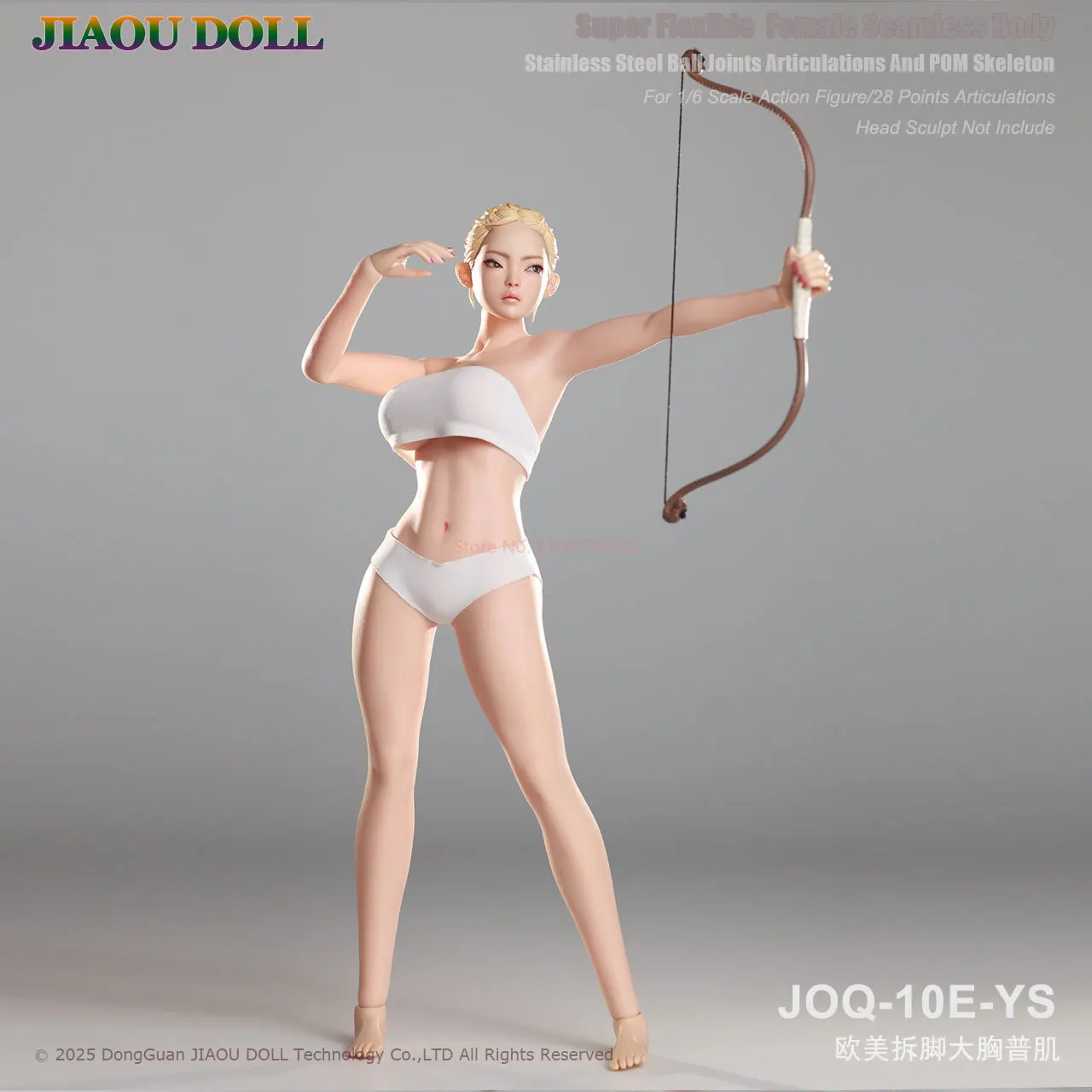 ตุ๊กตา Jiaou รุ่น Joq-10e ขนาด 1/6 ฟิกเกอร์แอคชั่นหญิงยุโรปแบบยืดหยุ่นพิเศษ พร้อมเท้าถอดได้ อกใหญ่ รูปร่างไร้รอยต่อ รุ่น Kt