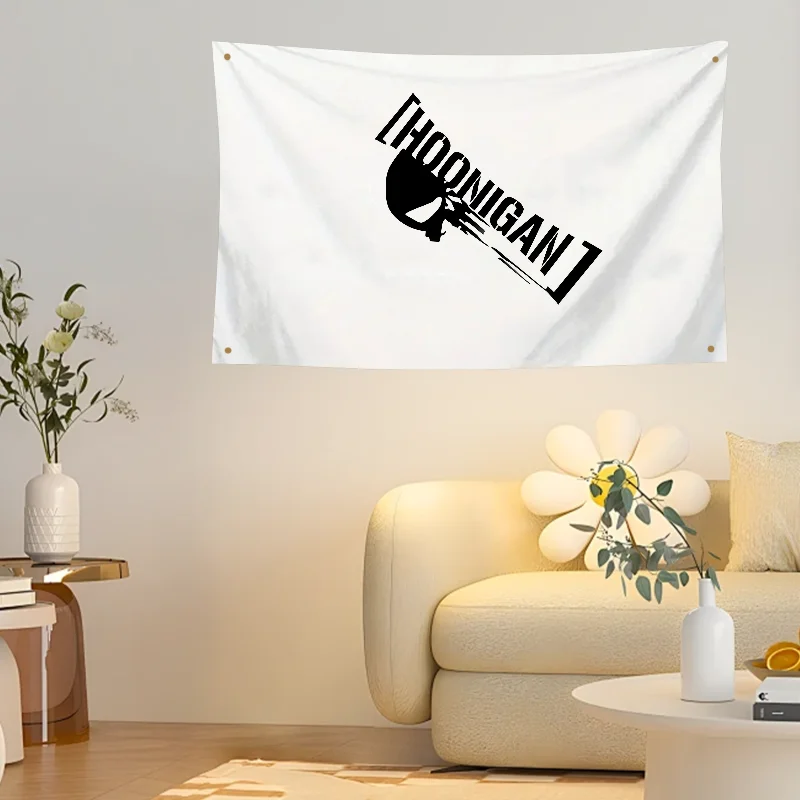 1PC Hoonigans Flag Workshop Flags Room Decor Flag  Outdoor Decorations  Flags for Rooms Four Hole Flag