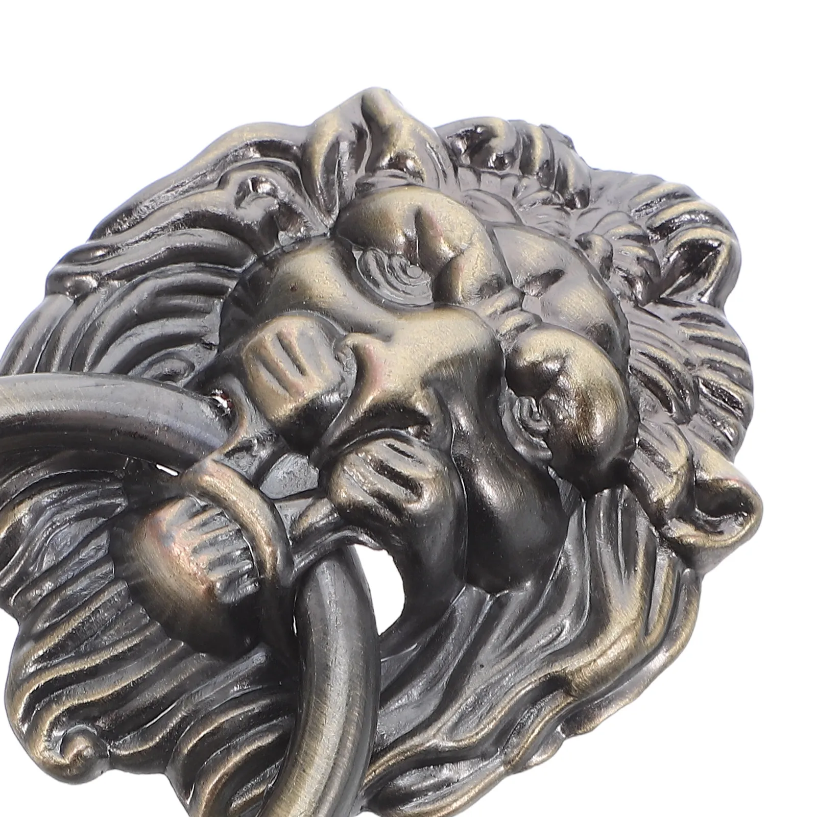 6Pcs Retro Lion Knocker Pulls Solid Metal Style Drawer Cabinet Handles for Kitchen Closet Wardrobe Cupboard Vintage