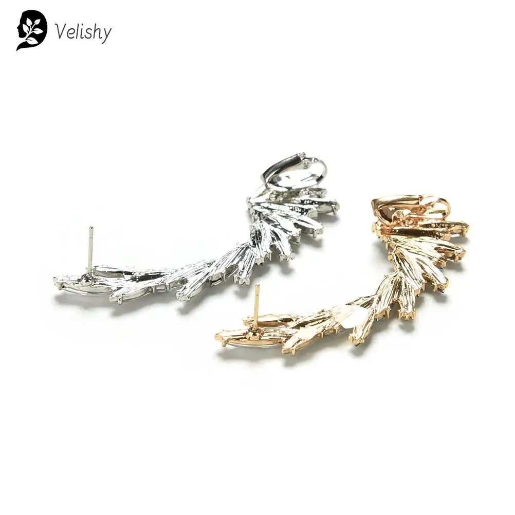 أقراط بمشبك من حجر الراين مطلية بالفضة للنساء ، مشبك للأذن اليمنى ، مجوهرات للأذنين الساخنة ، الغضروف المفصلي ، الموضة ، جديد ، 1 * * #2