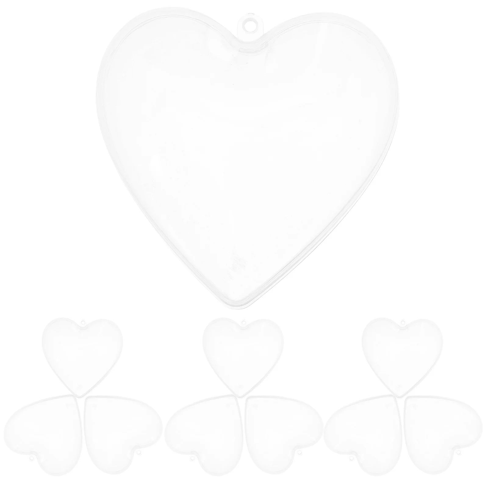

10Pcs Clear Fillable Heart Shape Boxes Wedding Decoration Candy Storage Xmas Ornaments