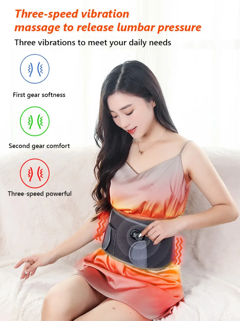 Massage Belt Mugwort Waist Hot Vibration Long Range Belt Belt Graphene Hot Vibration Long Range Belt