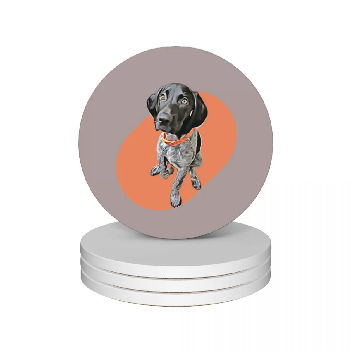 

Groot in all his German Shorthaired Pointer Glory Ceramic Coasters (Set of 4) personalize Tea cups Coasters