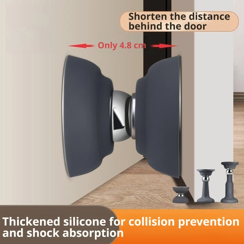1Pc High-Strength Magnetic Door Stopper – Silicone Anti-Collision Mute Bumper for Household, Hotel, Wardrobe & Bathroom Use
