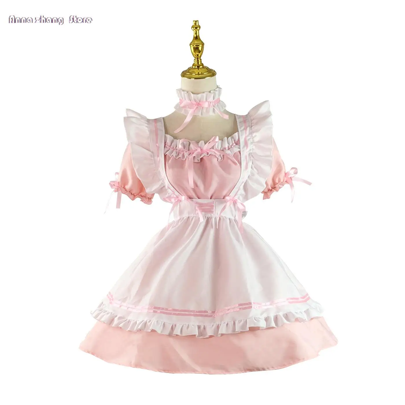 Japanese Maid Uniform Lovely Girl Student Lolita Dress Cosplay Costume Sweet Cute Cat Cafe Princess Harajuku Kawaii Lingerie