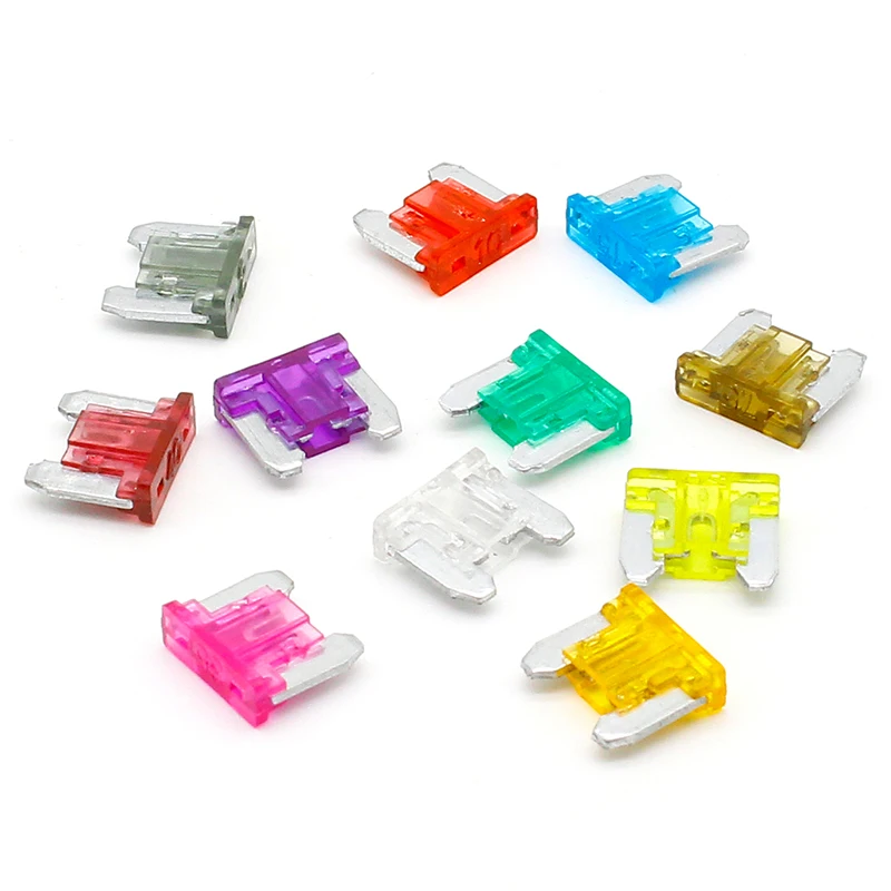 110pc/bag low profile Mini Auto fuse Kit Boat Blade Fuse Kit Car fuse kit 2A 3A 5A 7.5A 10A 15A 20A 25A 30A 35A 40A each of 10pc