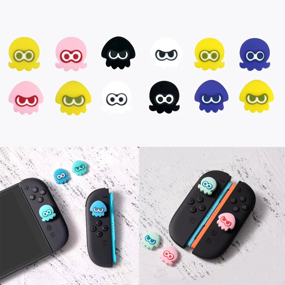 Capa de Silicone Macia para Joystick de Controle de Jogos Nintendo Switch 2/NS Pro, Sony PS5, PS4 Slim, Xbox One, Series X/S - Capa Protetora para Thumb Grip