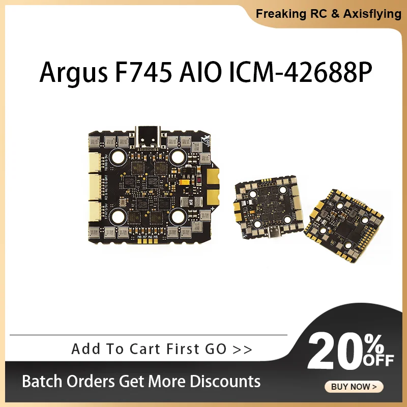 Axisflying Argus F745 AIO 40A ICM-42688 Al0 12V Switch Settings for FPV Accessories