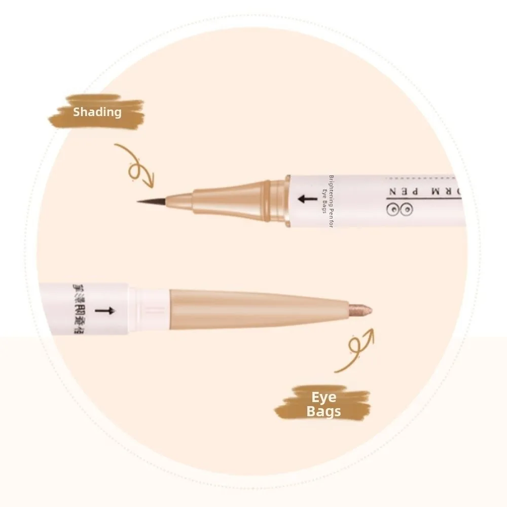 Pearlescent Glitter Eyeshadow Pen Waterproof Double Ended Eyeliner Pen Brighten Shiny Eyelids Highlighter Makeup Pen Eye Makeup