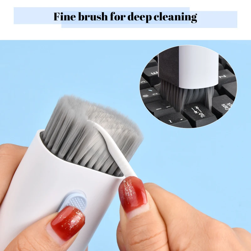 7-in-1 Portable Multi-Functional Keyboard & Headphone Cleaning Kit - Compact Suitable for Laptop, Computer, Earphones