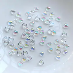 100pcs 5mm strass di cristallo a forma di cuore accessori decorativi fai da te cristalli decorazione di cerimonia nuziale diamanti per unghie